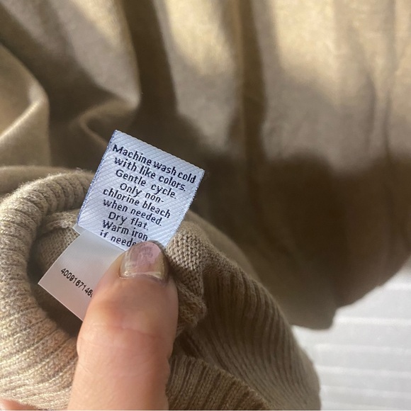 Size tag New Croft & Barrow Wool Blend Soft Argyle Sweater Brown Plaid Men’s - Picture 2 of 7